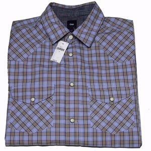 Gap Western Shirt Plaid Men's Size Small